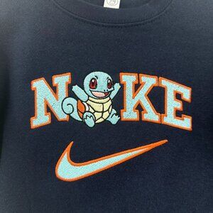 Nike Pokemon Squirtle Embroidered Adult Unisex Crewneck Sweatshirt